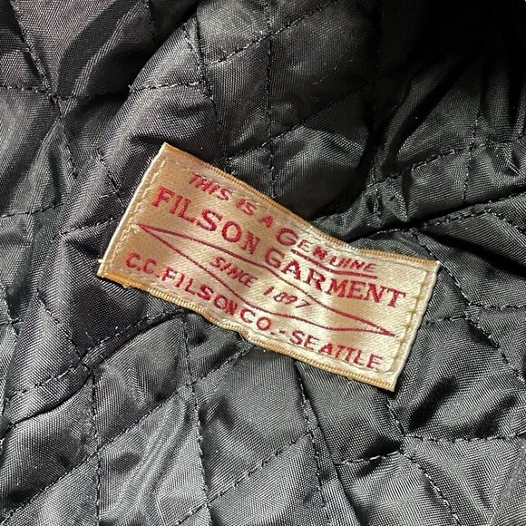 C.C. Filson Tin Cloth Waxed Canvas Waterproof Insulated Ear Flap Cap Mens - Picture 7 of 10